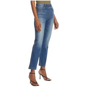 SPANX Ankle Straight PullOn Jeans W's L Vintage Indigo Shaping Comfort Travel